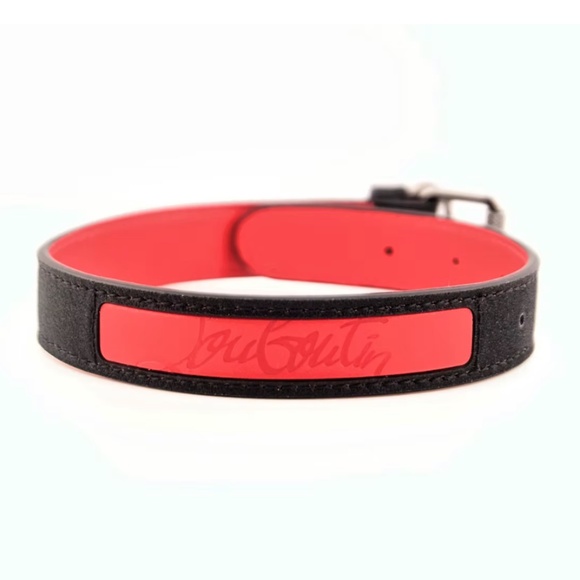 Christian Louboutin Other - Christian Louboutin ''Loubicollar'' Glitter Calfskin Dog Collar
